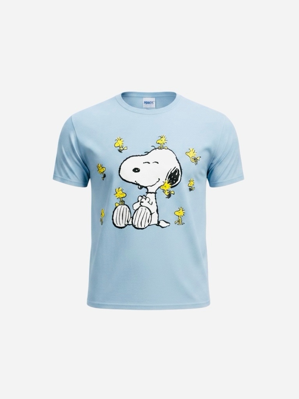 Peanuts Snoopy and
Woodstock Embroidered Light
Blue Graphic T-Shirt - Picture 2 of 8